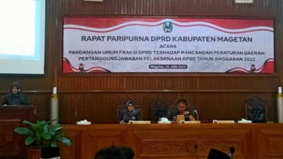 Rapat Paripurna Penyampaian Pandangan Umum Fraksi Atas Pelaksanaan Raperda APBD Tahun Anggaran 2022
