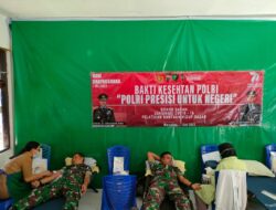 Sinergitas TNI–Polri, Anggota Kodim 1601/Sumba Timur Ikut Donor Darah Menyambut HUT Bhayangkara Ke – 77