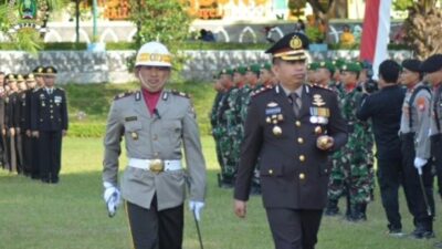 Ketua DPRD Magetan Mengikuti Upacara Hari Bhayangkara Ke 77 Di Alun-Alun Magetan