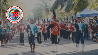Street Parade Drumband Meriahkan Tahun Baru Islam di Jembrana