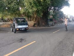 Polsek Rendang Karangasem, Pos Pagi Atensi Arus Lalu Lintas Di Simpang 3 Pringalot Rendang