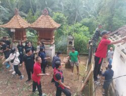 Danramil Beserta Anggota Koramil 1626-02/Susut Bersama Warga Budayakan Gotong Royong