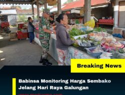 Babinsa Monitoring Harga Sembako Jelang Hari Raya Galungan