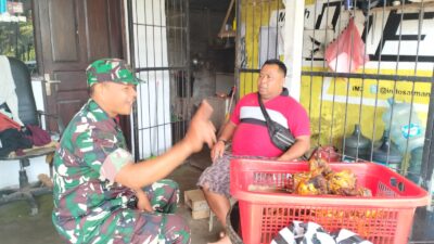 Babinsa Peduli Warga Binaan Dengan Menyampaikan Pesan Keamanan Pada Saat Merayakan Hari Raya Galungan