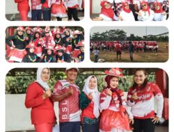 Meriahkan HUT RI Yang ke – 78, Group Senam LPM Adakan Kegiatan Perlombaan di Lapangan Folder Ciketing Udik