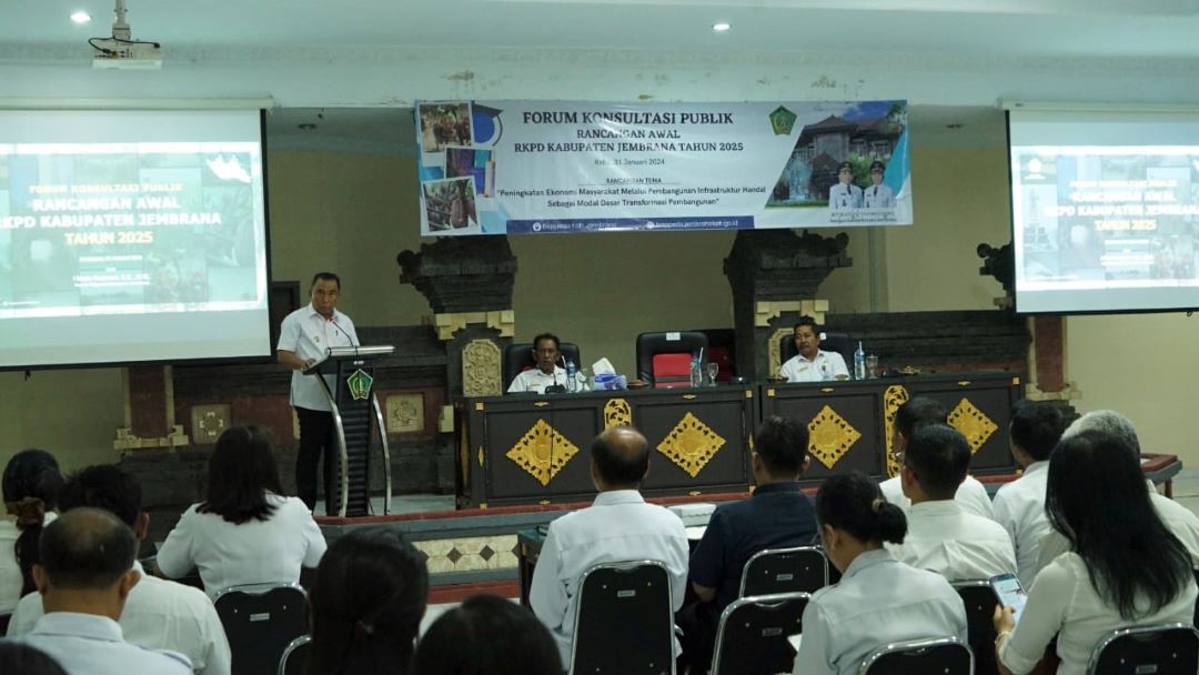 Bupati Jembrana Buka Forum Konsultasi Publik Penyempurnaan Ranwal RKPD 2025