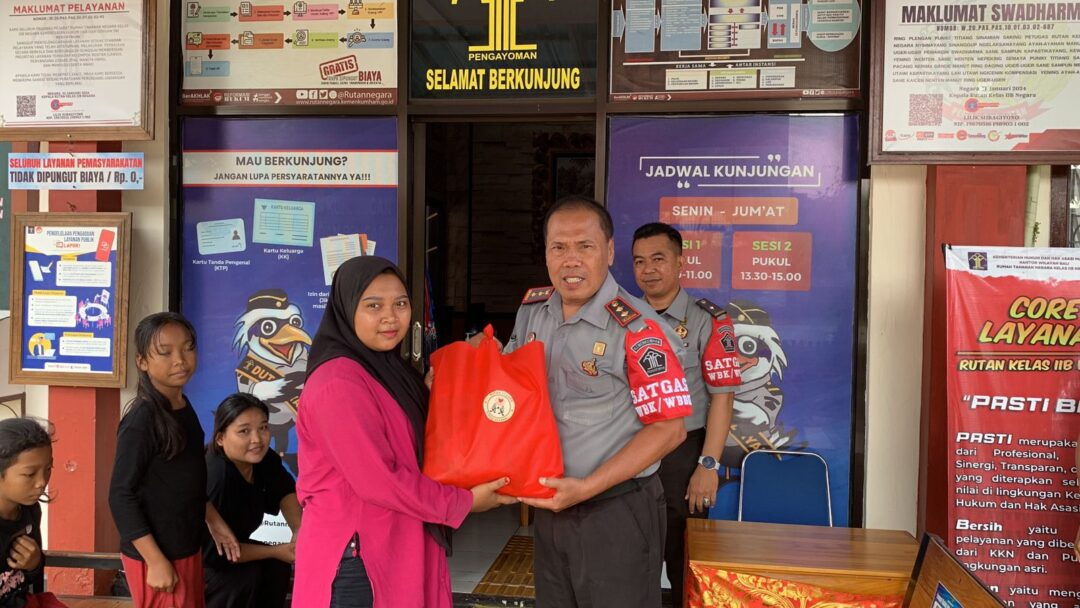 Wujudkan Program Asta Cita Presiden RI, Rutan Negara Bantu Keluarga Warga Binaan Dengan Sembako